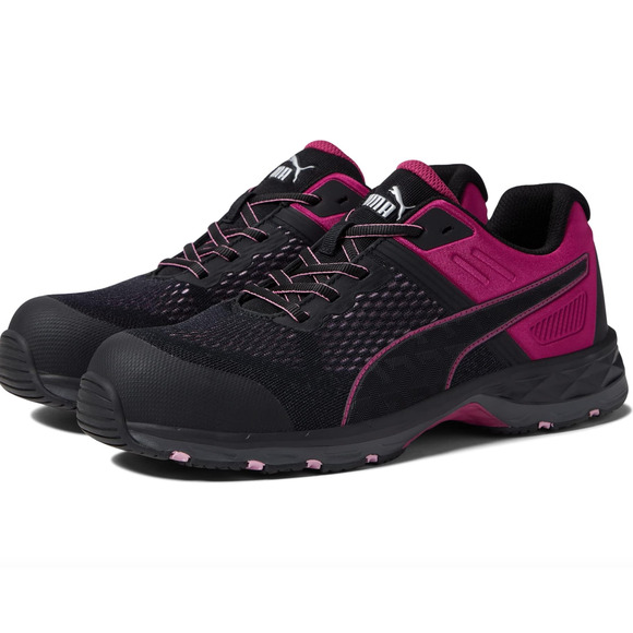 PUMA Womens Define Low 2.0 Safety Work Sneaker 9 Purple Black NMT SR SD NIB - Picture 1 of 9